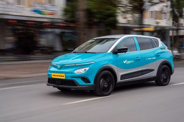 Ảnh: Dịch vụ taxi cao cấp Xanh SM Premium sử dụng dòng xe VF e34 (tương lai là Nerio Green) với nhiều tiện ích bổ sung