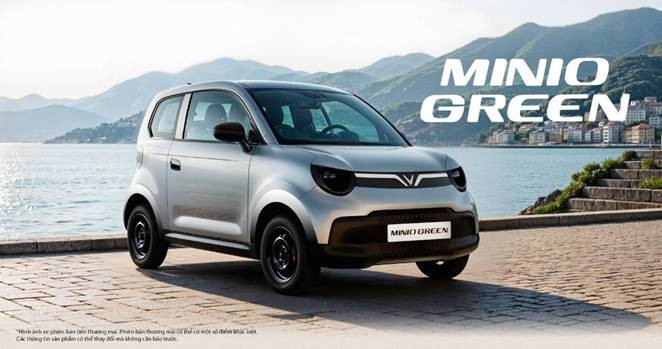 Ảnh: Minio Green – mẫu ô tô điện nhỏ nhất của VinFast dành riêng cho chạy dịch vụ