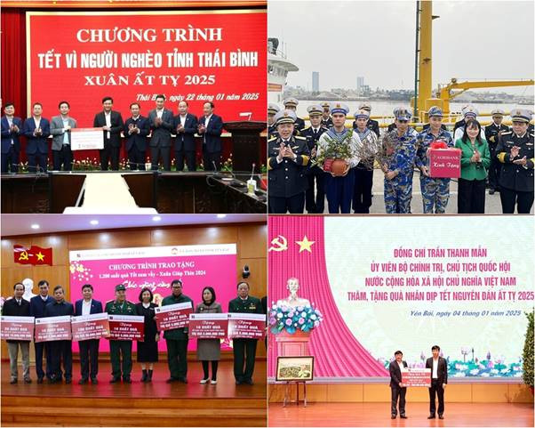 Mỗi dịp Tết đến Xuân về, Agribank tổ chức các đoàn công tác đến thăm, tặng quà tới cán bộ, chiến sĩ và đồng bào tại nhiều địa phương trên cả nước.