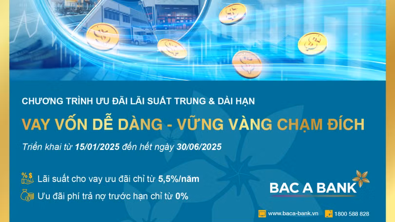 Bac A Bank hỗ trợ doanh nghiệp phát triển đường dài với lãi vay ưu đãi chỉ từ 5,5%