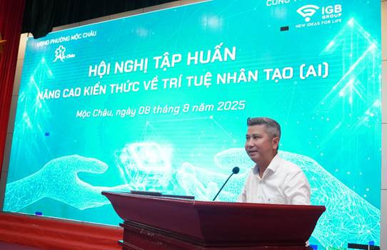 Đại diện lãnh đạo IGB Group phát biểu tại Hội nghị