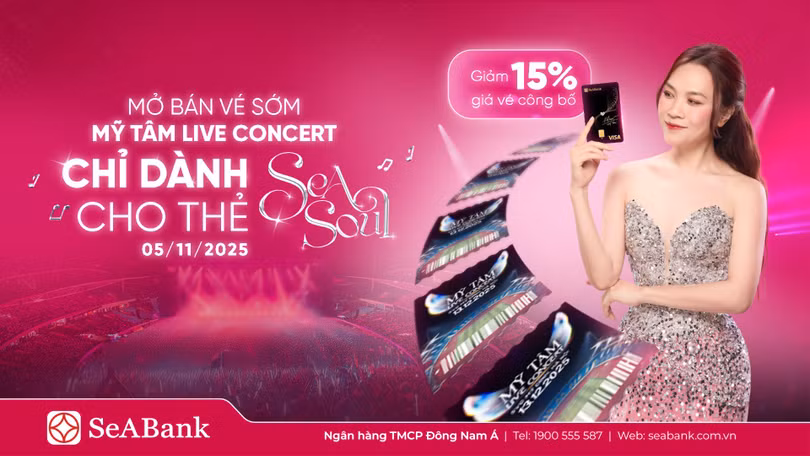 SeABank mang cơ hội săn vé miễn phí cho khách hàng trải nghiệm Mỹ Tâm Live Concert 2025
