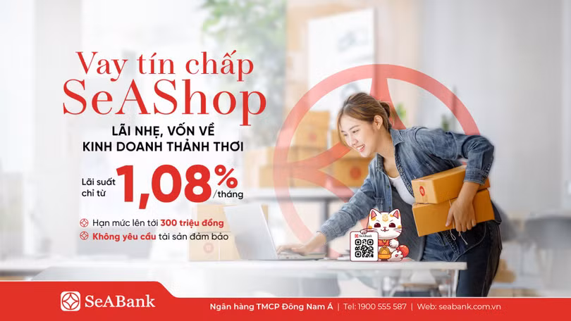 SeABank ra mắt gói vay tín chấp SeAShop: Giải pháp vốn cho hộ kinh doanh