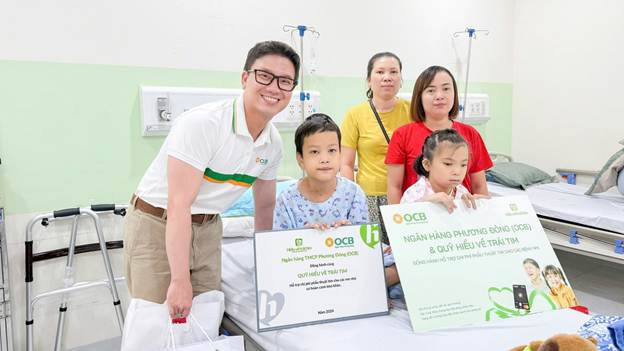 Từ năm 2023, OCB đã đồng hành cùng Quỹ Hiểu về trái tim mang đến cơ hội chữa trị cho nhiều em nhỏ mắc bệnh tim bẩm sinh
