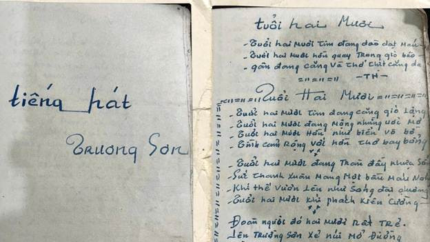 Một phần trang nhật ký bằng thơ trong Tiếng hát Trường Sơn.