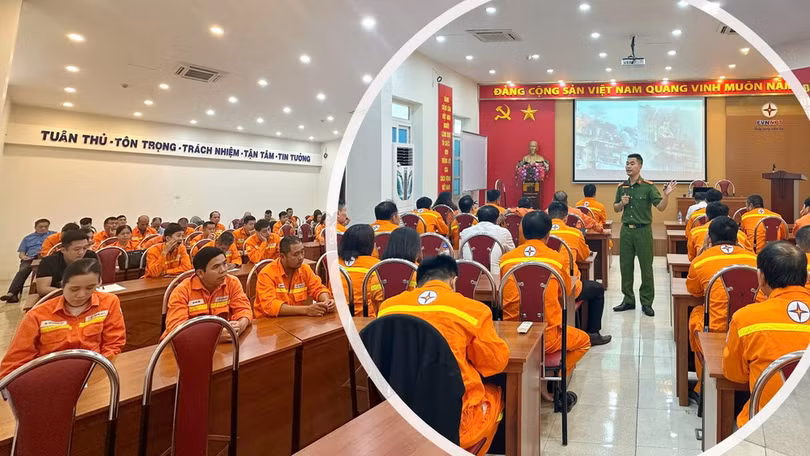 Giảng viên phòng Cảnh sát PCCC&amp;CNCH thành phố Hà Nội cung cấp nội dung các văn bản pháp luật về công tác PCCC&amp;CNCH