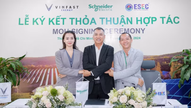 Vinfast Energy, Schneider Electric và ESES hợp tác thúc đẩy GP pin lưu trữ và quản lý năng lượng