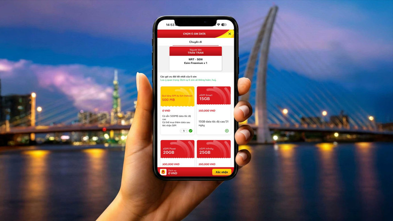 Nhận eSIM SkyFi miễn phí khi bay Vietjet quốc tế ngày cuối năm