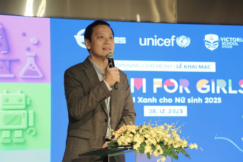 GS.TS Lê Anh Vinh, Trưởng ban tổ chức cuộc thi phát biểu khai mạc vòng chung kết STEAM for Girls 2025