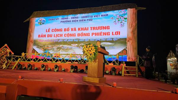 Ông Vũ Xuân Nguyên – Chủ tịch HĐQT IGB Group phát biểu tại buổi ra mắt phần mềm Điện Biên Phủ Tour