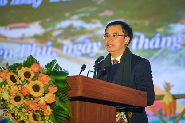 Đồng chí Nguyễn Quang Hưng – Bí thư Đảng ủy, Chủ tịch HĐND phường Điện Biên Phủ phát biểu báo cáo