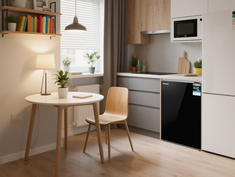 Thiết kế tủ lạnh Funiki nhỏ gọn, vừa vặn với không gian hạn chế