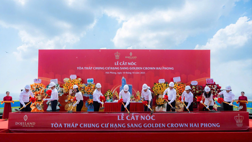 Golden Crown Hai Phong chính thức cất nóc, khẳng định vị thế biểu tượng phố cảng 