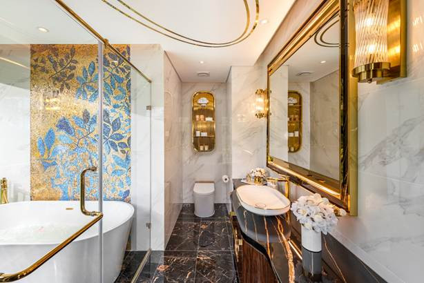 Không gian phòng tắm bạc tỷ tại Golden Crown Hai Phong