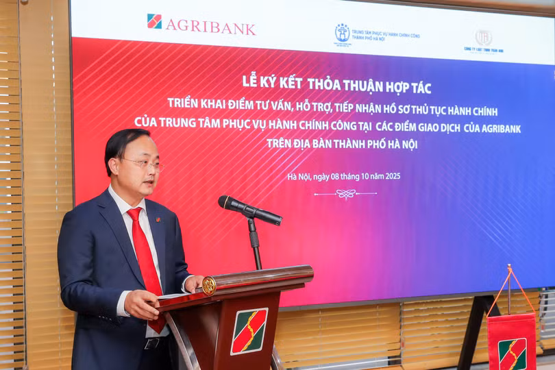 Ảnh 3 - Ông Tô Huy Vũ - Chủ tịch Hội đồng thành viên Agribank phát biểu tại lễ ký kết.jpg