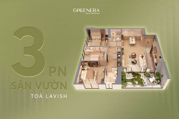 “Biên” không gian rộng rãi cho phép phân tách rõ ràng vùng sinh hoạt chung, vùng riêng tư và vùng chuyển tiếp nên luồng di chuyển trong căn hộ mạch lạc và thoải mái