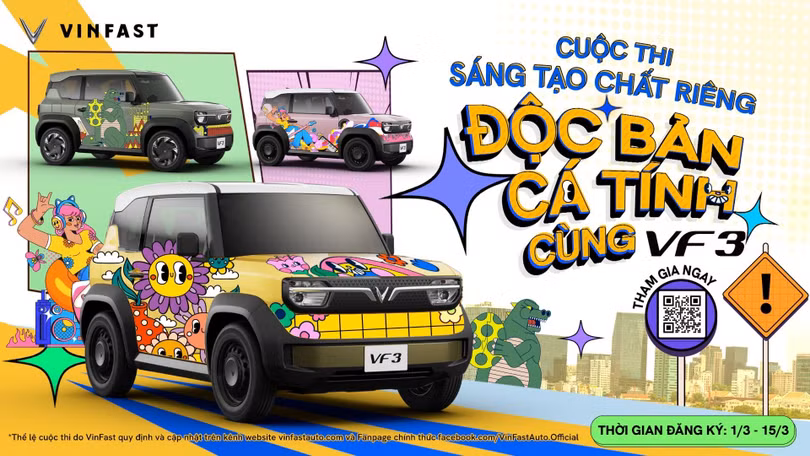 Vinfast tổ chức cuộc thi ''Sáng tạo chất riêng, độc bản cá tính'' cho VF3