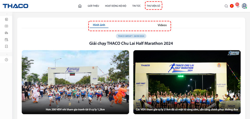 Thư viện số là nơi lưu trữ những khoảnh khắc đáng nhớ của CBNV THACO và các TĐTV