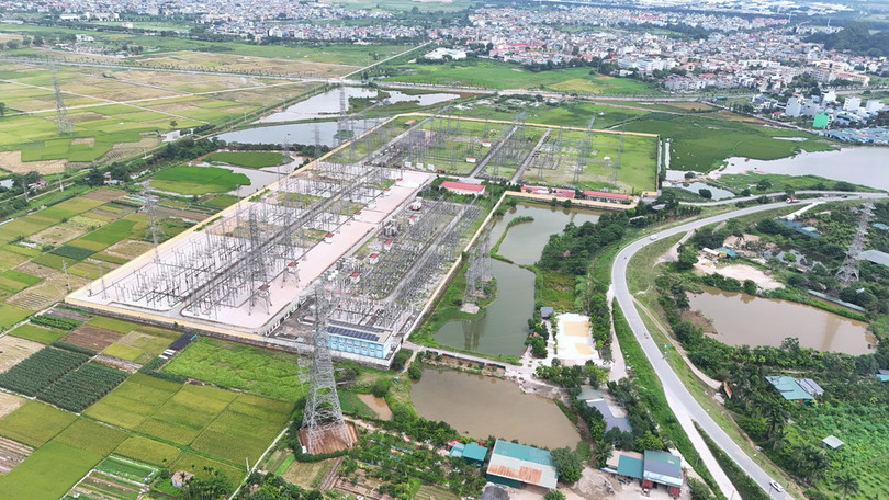 Trạm 500kV Tây Hà Nội nhìn từ trên cao