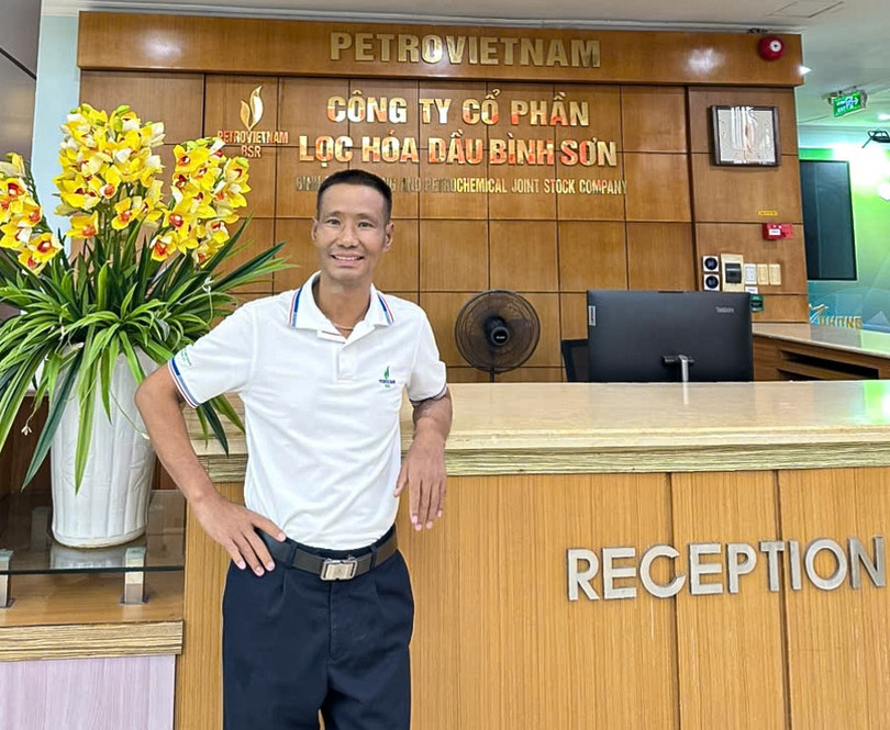 Anh Bùi Văn Tiến - Chuyên viên Ban Kinh tế Đầu tư Công ty CP Lọc hóa dầu Bình Sơn