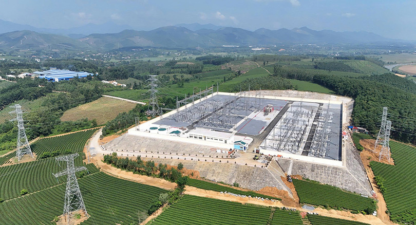 Toàn cảnh Trạm biến áp 220kV Phú Thọ và đường dây đấu nối