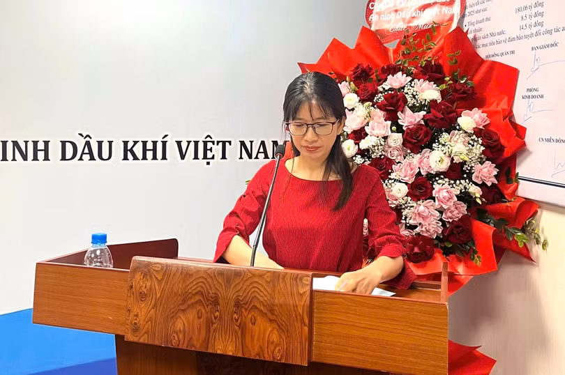 Đồng chí Hoàng Thị Trúc bày tỏ sự tin tưởng vào vai trò của tuổi trẻ PV Security.