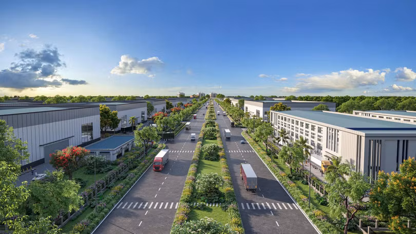 Phối cảnh đường nội khu KCN Hoàng Diệu