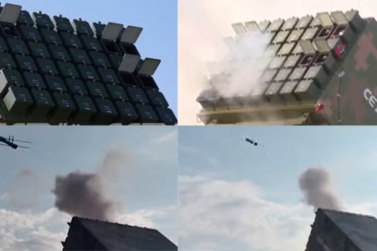 Hệ thống bầy đàn máy bay không người lái Atlas của Trung Quốc đang trong quá trình thử nghiệm. Ảnh: CCTV+ News