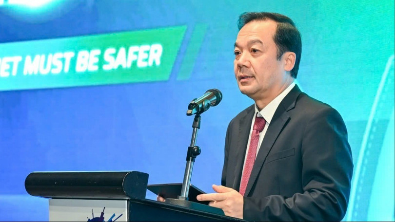 Thứ trưởng Bộ Khoa học và Công nghệ Phạm Đức Long tại Hội thảo Internet Day 2025.