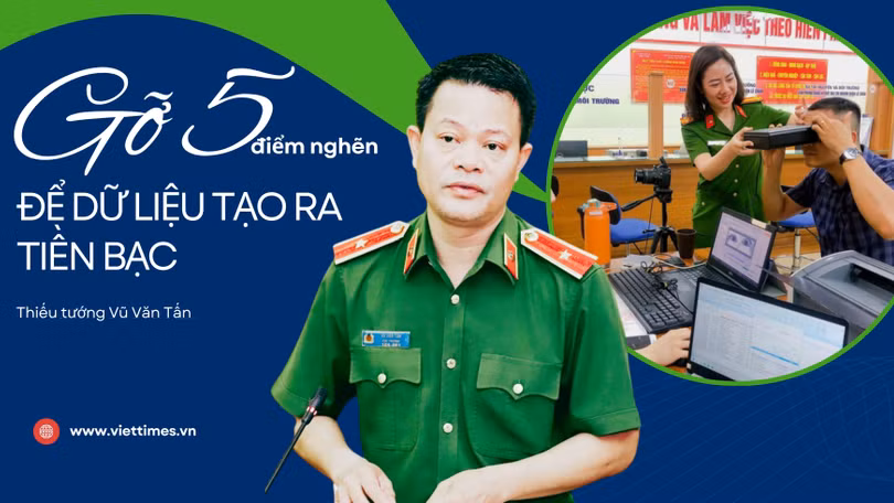 Thiếu tướng Vũ Văn Tấn: Gỡ 5 điểm nghẽn để dữ liệu tạo ra tiền bạc