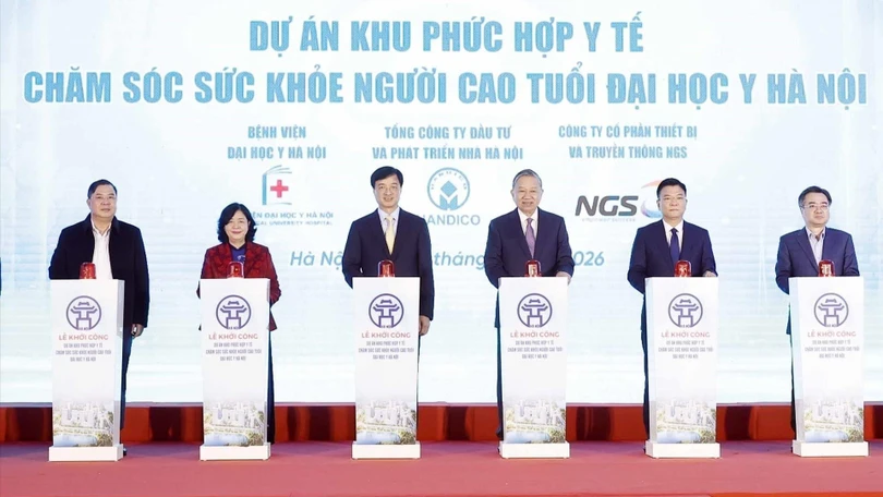 Tổng bí thư Tô Lâm dự khởi công Dự án Khu phức hợp Y tế - Chăm sóc sức khỏe người cao tuổi ĐHYHN