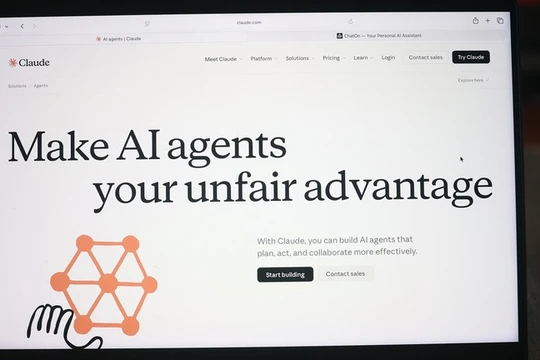 Trang web giới thiệu về mô hình AI Claude do Anthropic phát triển. Ảnh: Getty.
