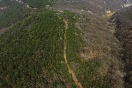 Một đoạn đường thuộc Tần trực đạo đã được xác định trước đó. Các nhà khảo cổ học đang dần dần ghép nối toàn bộ tuyến đường. Ảnh: SCMP.