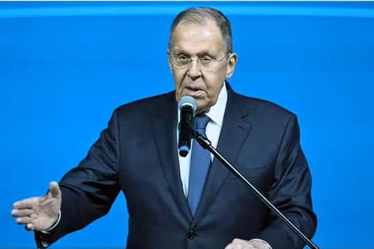 Ngoại trưởng Nga Sergey Lavrov phát biểu tại một sự kiện ở Moscow ngày 5/1. Ảnh: Sputnik.