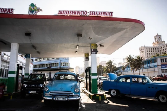 Một trạm xăng ở thủ đô Havana, Cuba. Ảnh: Getty.