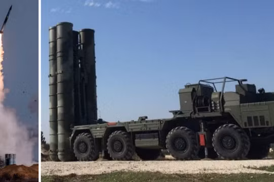 Cảnh phóng và bệ phóng từ hệ thống phòng không tầm xa S-400. Ảnh: MW.