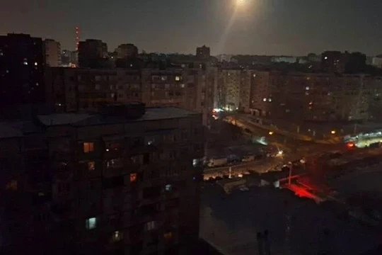 Tình trạng mất điện được ghi nhận ở vùng Belgorod. Ảnh: Getty.