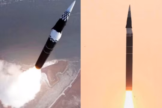 Triều Tiên phóng tên lửa siêu thanh Hwasong-16. Ảnh: MW.