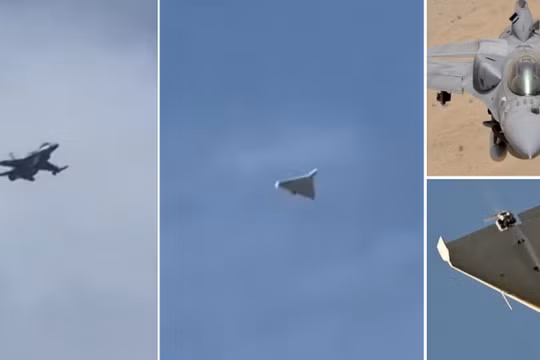 Chiến đấu cơ F-16E, UAV Shahed-136 và cuộc truy đuổi trên bãi biển Almamzar. Ảnh: MW.