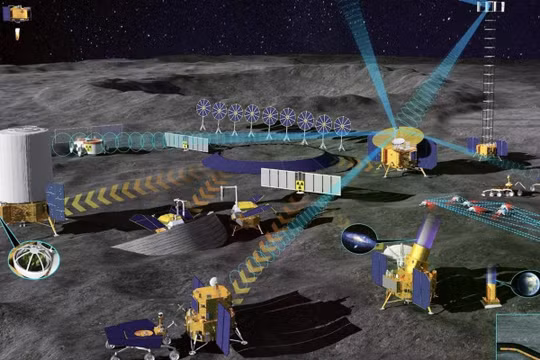 Các nhà nghiên cứu tại Viện Kỹ thuật Hệ thống Tàu vũ trụ Bắc Kinh đã công bố một robot bánh xe bán người được thiết kế để xây dựng, bảo trì và tiến hành nghiên cứu tại căn cứ trên Mặt Trăng, dự kiến ​​sẽ hình thành vào năm 2035. Ảnh: SCMP.