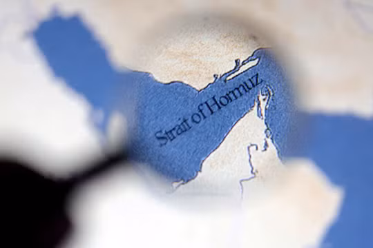 Hình ảnh minh họa cho thấy bản đồ eo biển Hormuz. Ảnh: Reuters.
