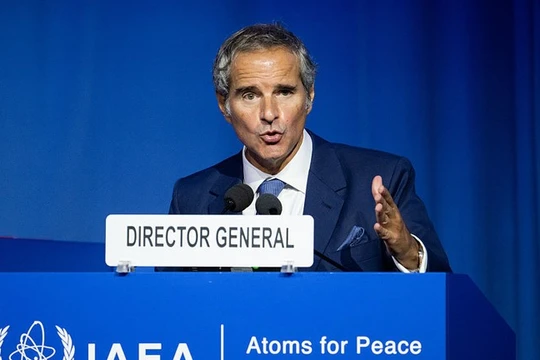 Giám đốc IAEA Rafael Grossi tại hội nghị thường niên của cơ quan này ở Vienna, Áo, ngày 15/9. Ảnh: Getty.