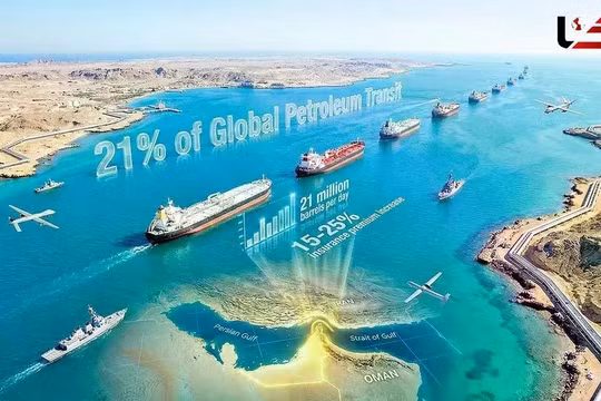 Eo biển Hormuz nếu bị phong tỏa có thể làm rung chuyển kinh tế toàn cầu. Ảnh: Getty.