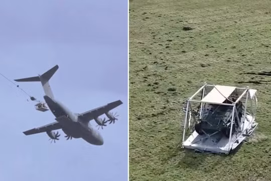 Đức đã thả dù thành công xe bọc thép hạng nhẹ Wiesel lần đầu tiên. Ảnh: IE.