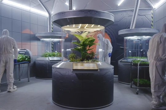 Hình ảnh minh họa ý tưởng về một cơ sở ươm giống cây trồng trên Sao Hỏa. Ảnh: Getty.