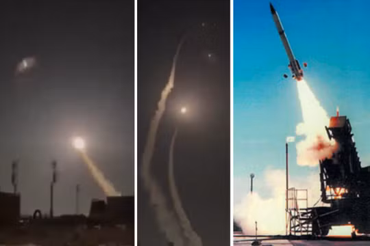 Các vụ đánh chặn tên lửa của Patriot bất thành trên không phận căn cứ không quân Al Udeid ở Qatar vào ngày 28/2. Ảnh: MW.