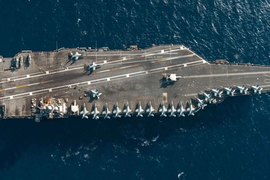 Siêu tàu sân bay USS Gerald Ford của Hải quân Mỹ. Ảnh: MW.
