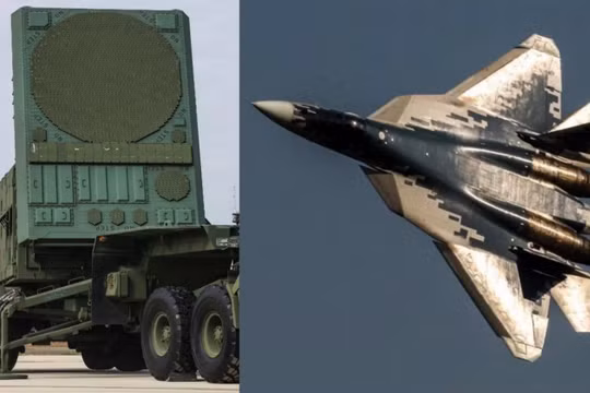 Radar phòng không Patriot và máy bay chiến đấu Su-57. Ảnh: MW.