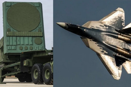 Radar phòng không Patriot và máy bay chiến đấu Su-57. Ảnh: MW.