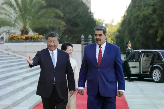 Chủ tịch Trung Quốc Tập Cận Bình và Tổng thống Venezuela Nicolas Maduro tại Đại lễ đường Nhân dân ở Bắc Kinh vào tháng 9/2023. Ảnh: Reuters.